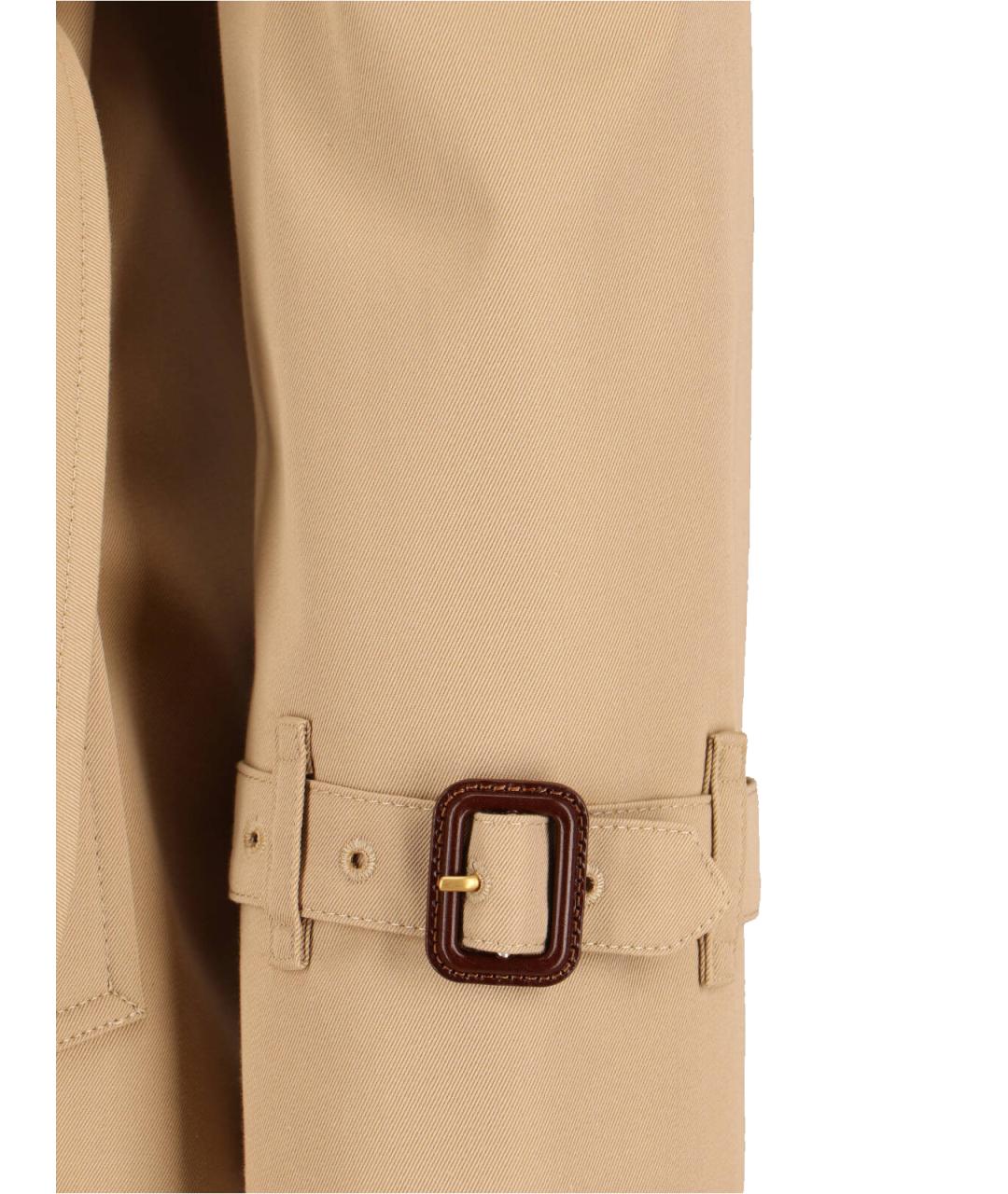 BURBERRY Бежевый хлопковый тренч/плащ, фото 3