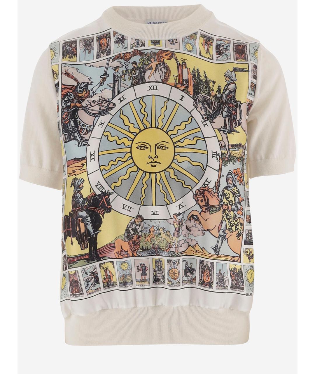 BURBERRY Мульти шерстяная футболка, фото 4