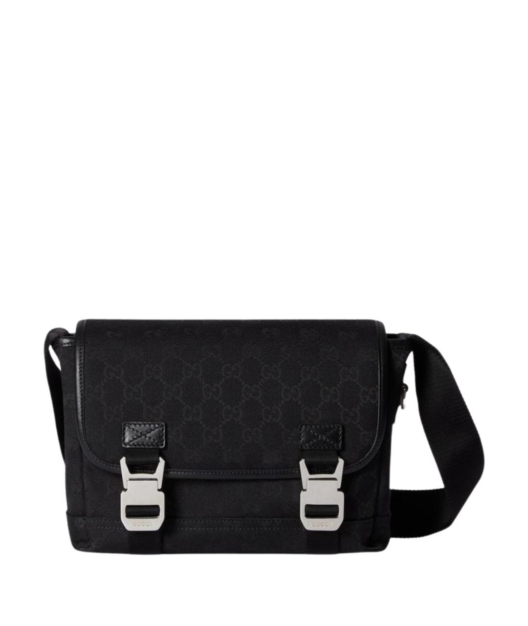 GUCCI Черная тканевая сумка на плечо, фото 1