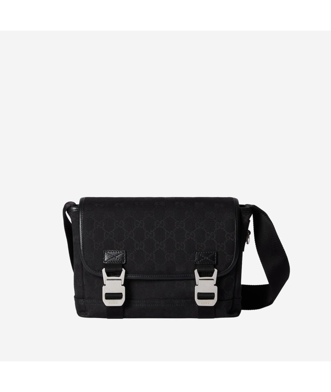 GUCCI Черная тканевая сумка на плечо, фото 5