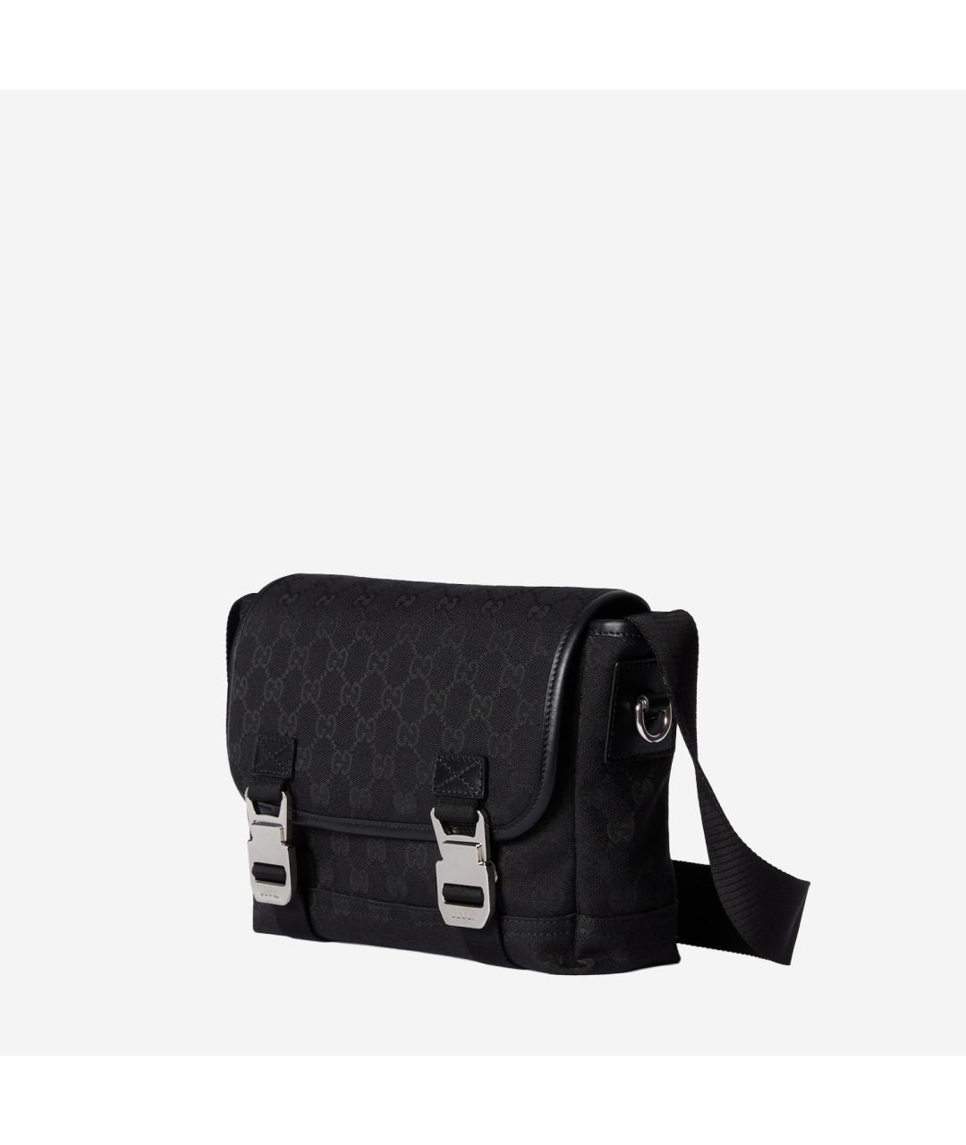 GUCCI Черная тканевая сумка на плечо, фото 2