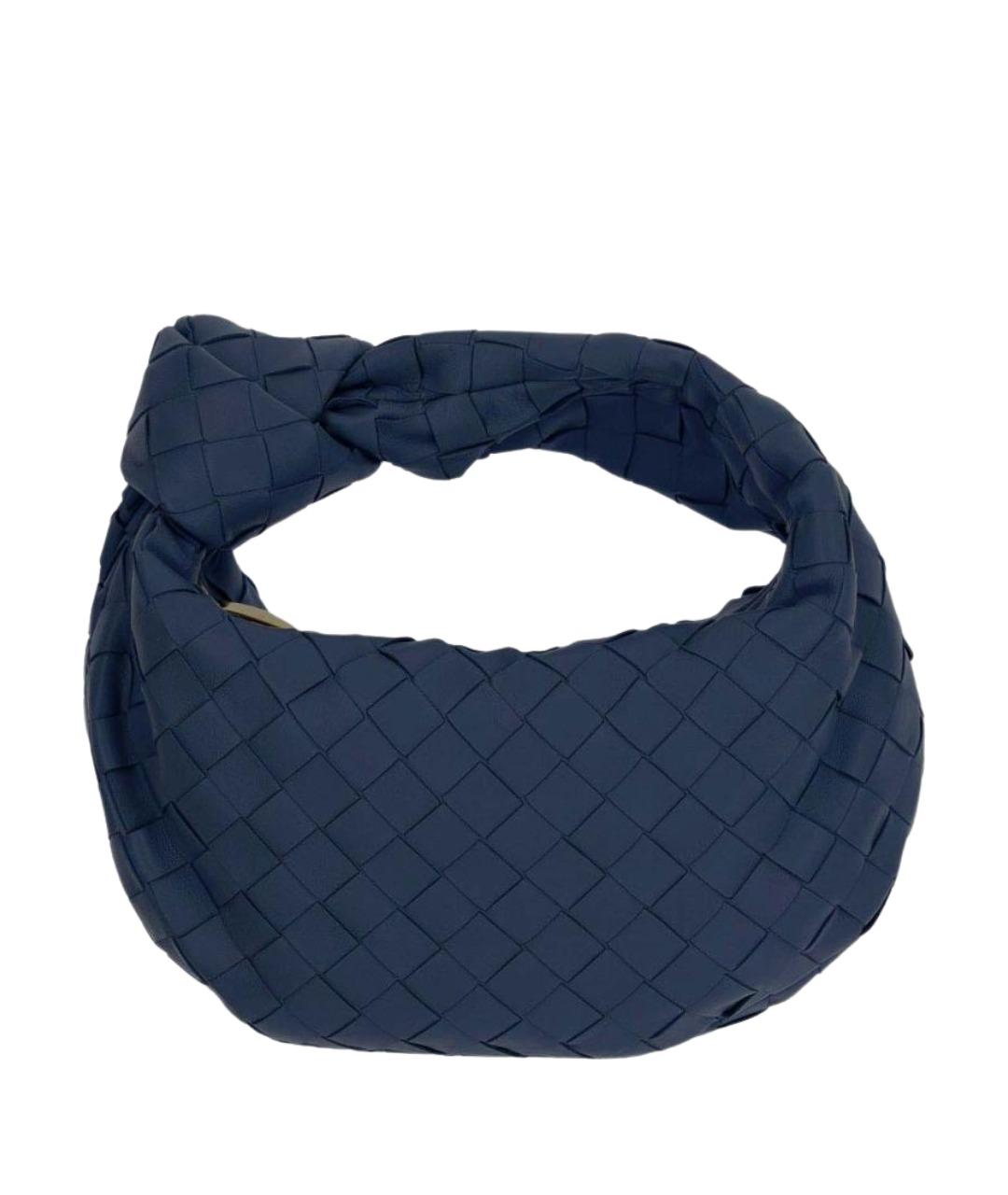 BOTTEGA VENETA Синяя кожаная сумка с короткими ручками, фото 1