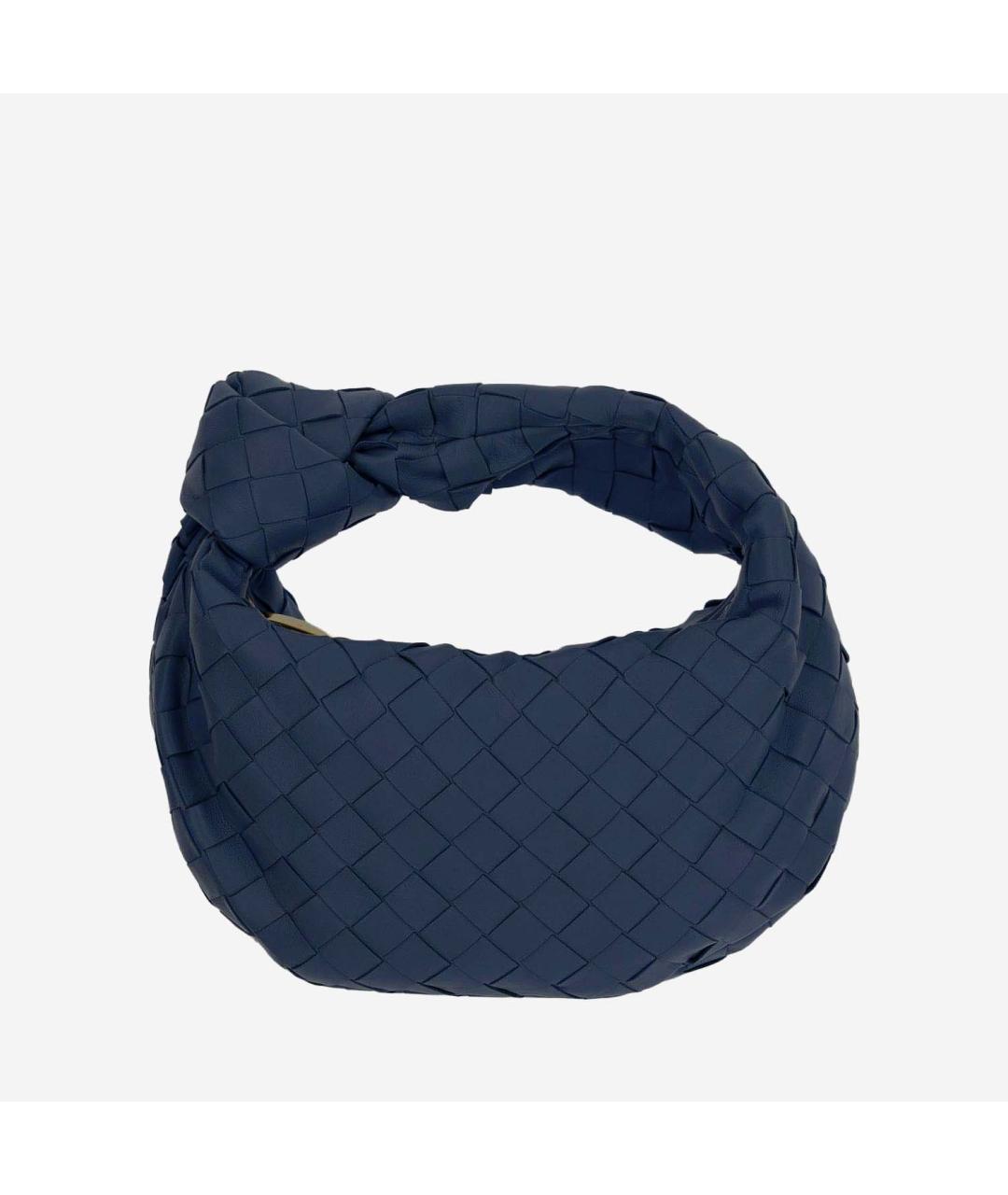 BOTTEGA VENETA Синяя кожаная сумка с короткими ручками, фото 5