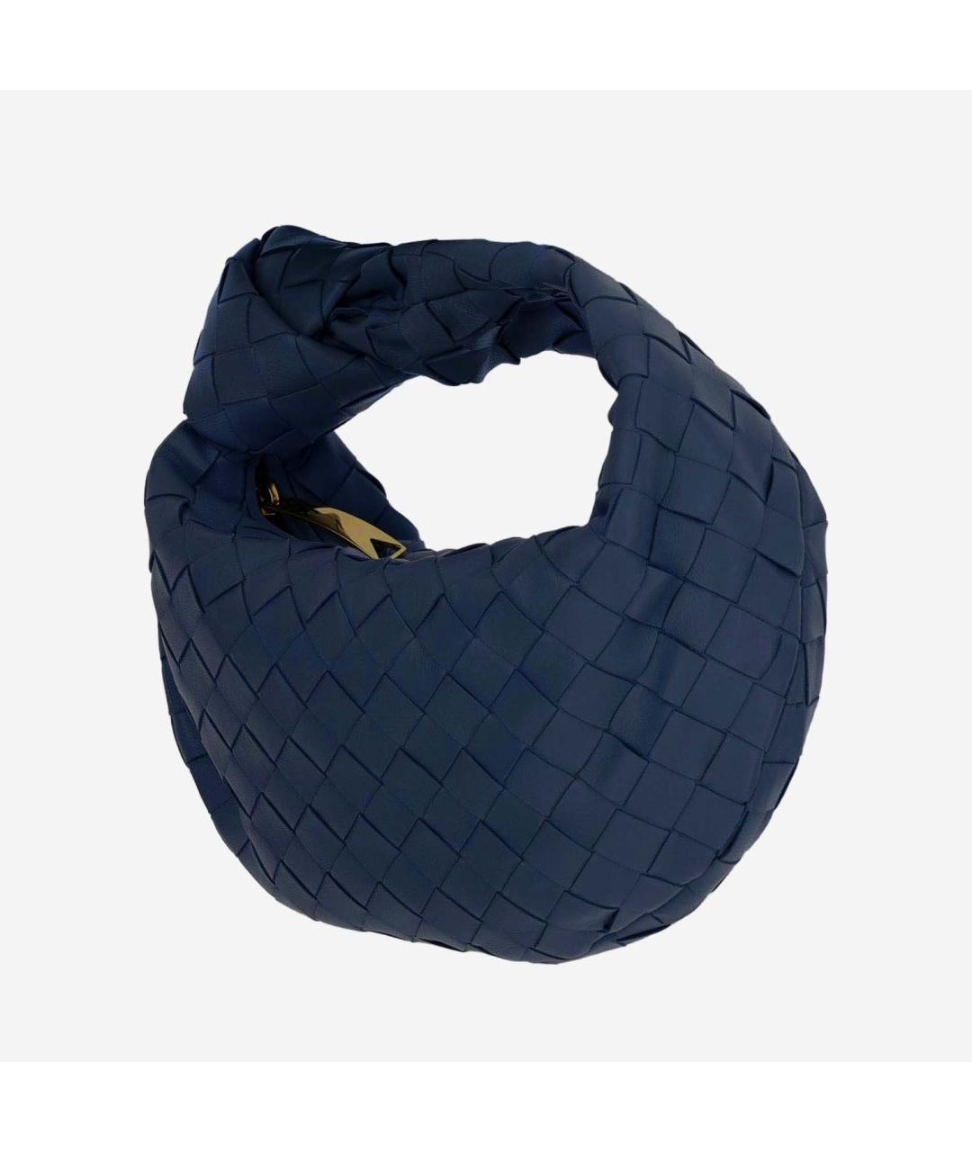 BOTTEGA VENETA Синяя кожаная сумка с короткими ручками, фото 2