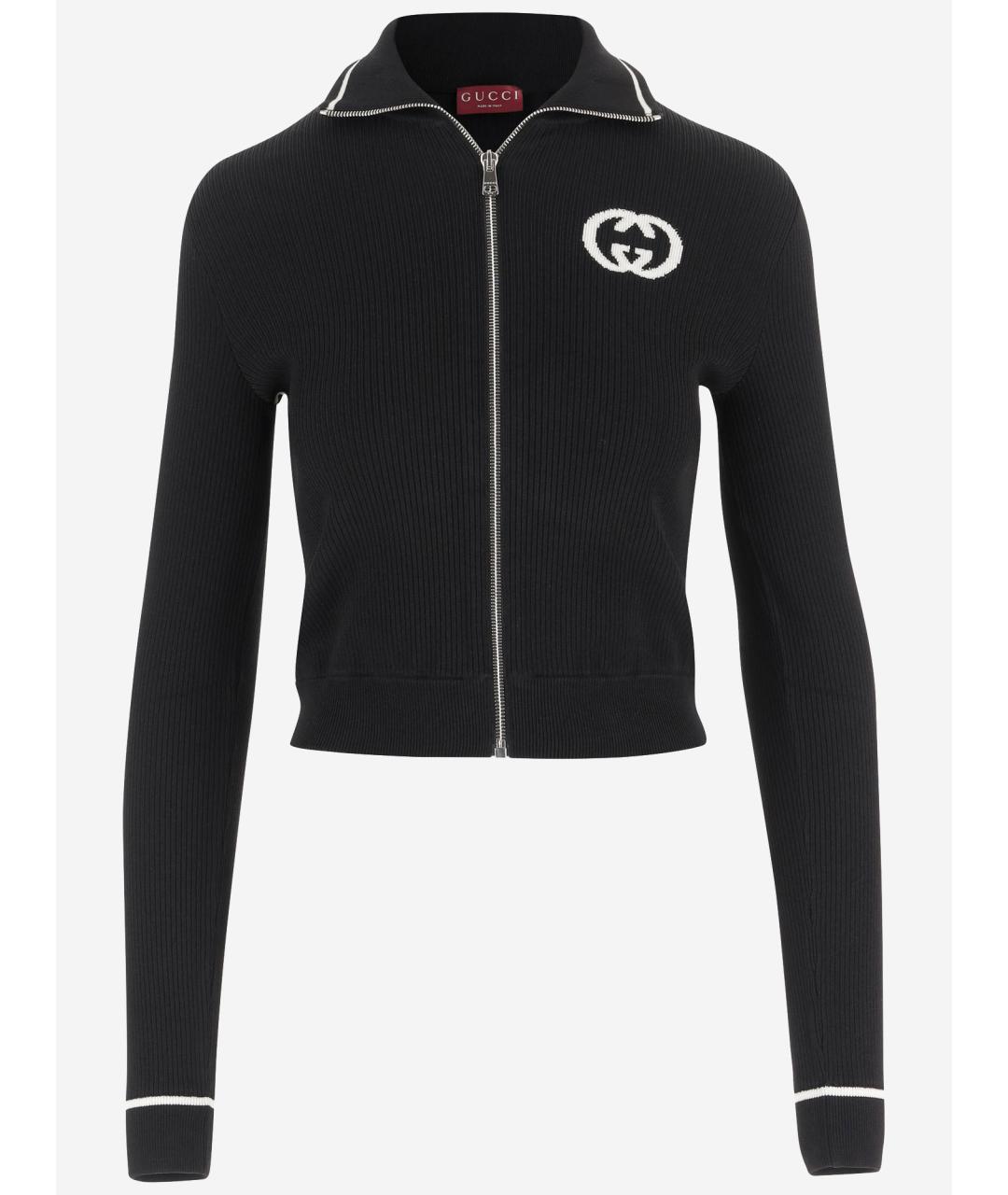 GUCCI Черный вискозный кардиган, фото 4