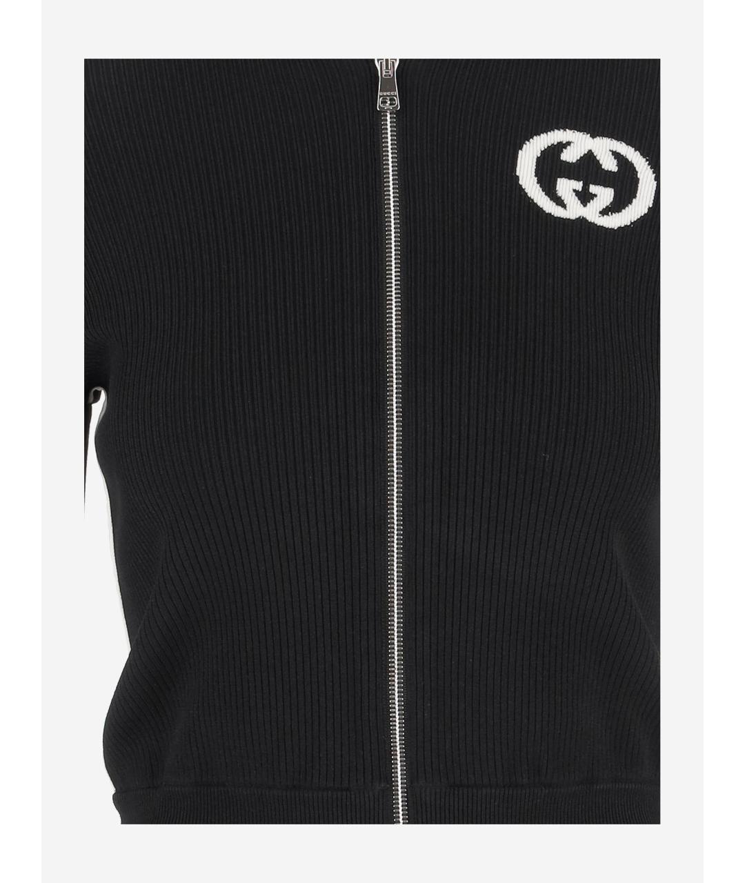 GUCCI Черный вискозный кардиган, фото 3