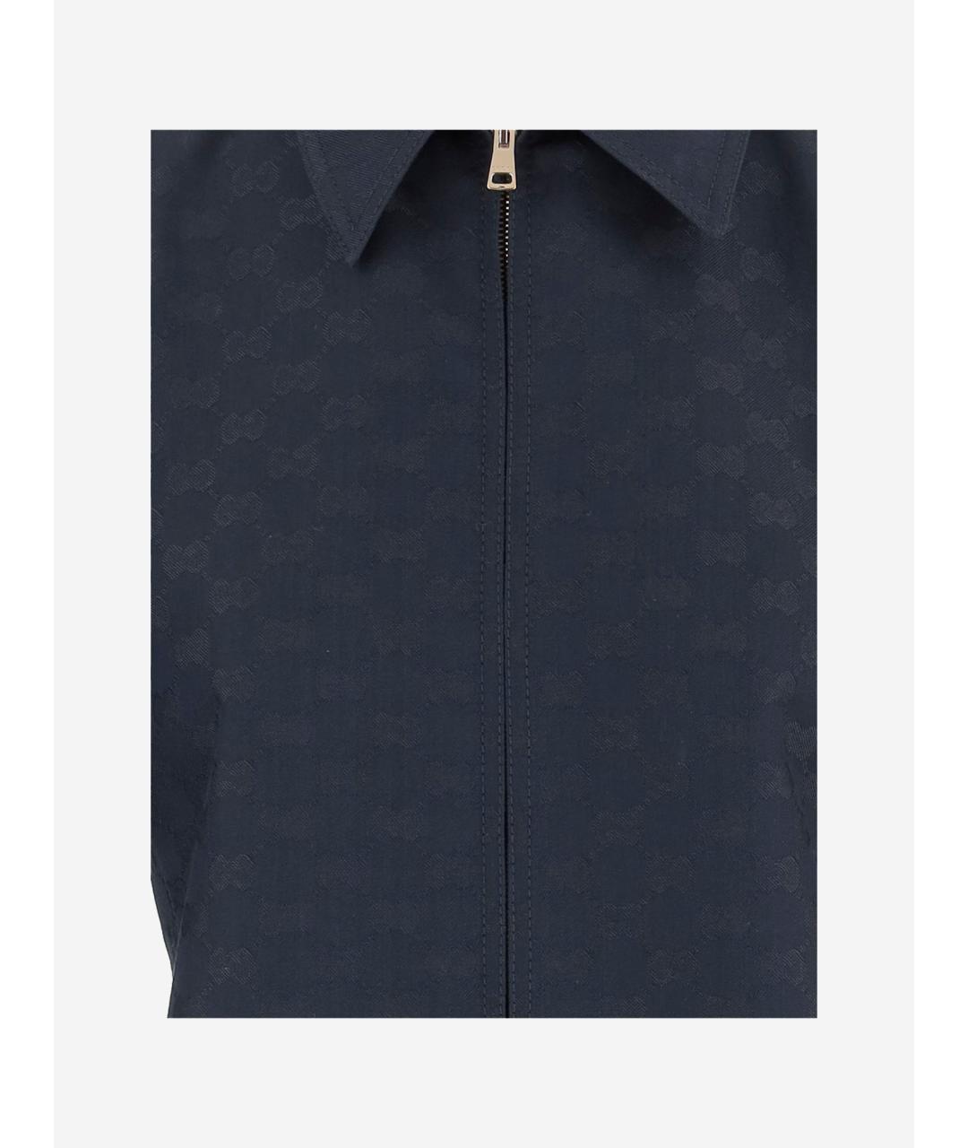 GUCCI Синяя полиэстеровая куртка, фото 4