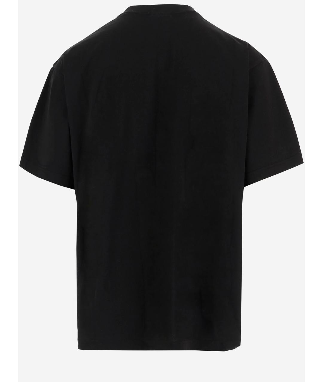BALENCIAGA Черная хлопковая футболка, фото 2