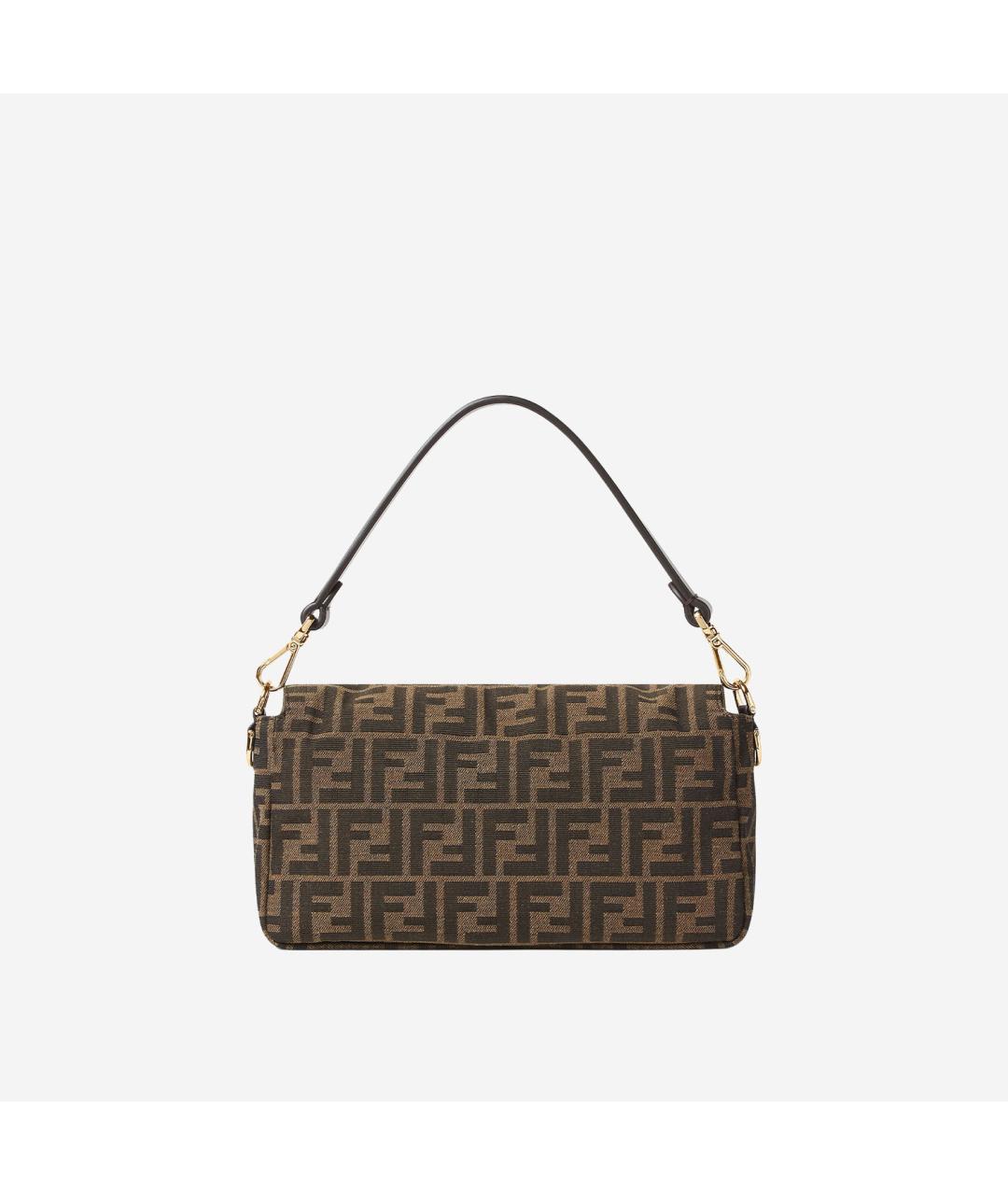 FENDI Коричневая тканевая сумка через плечо, фото 3