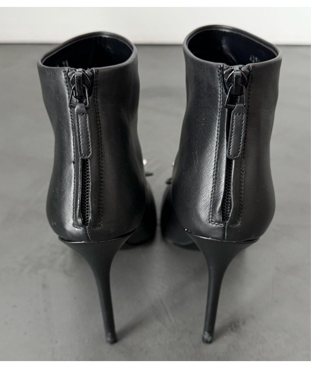 BALENCIAGA Черные кожаные ботильоны, фото 4