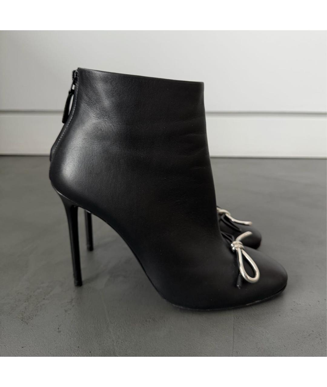 BALENCIAGA Черные кожаные ботильоны, фото 9