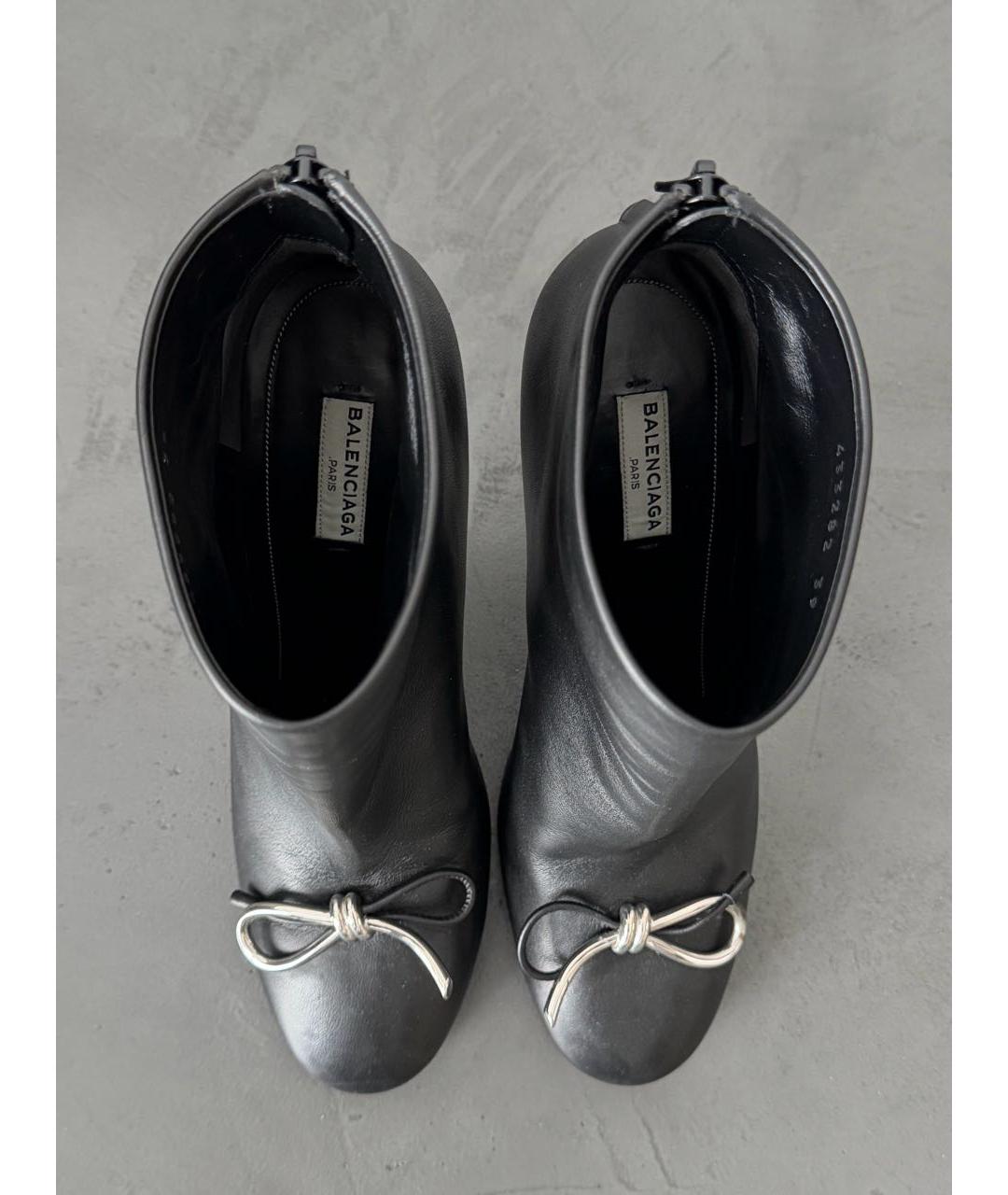 BALENCIAGA Черные кожаные ботильоны, фото 7