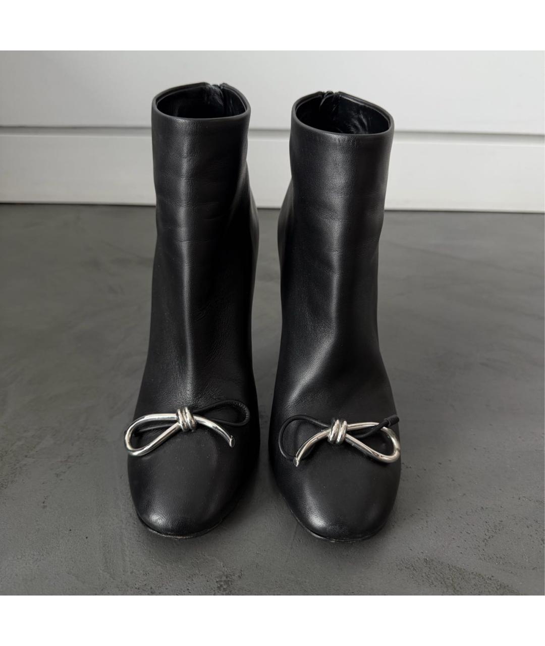 BALENCIAGA Черные кожаные ботильоны, фото 2