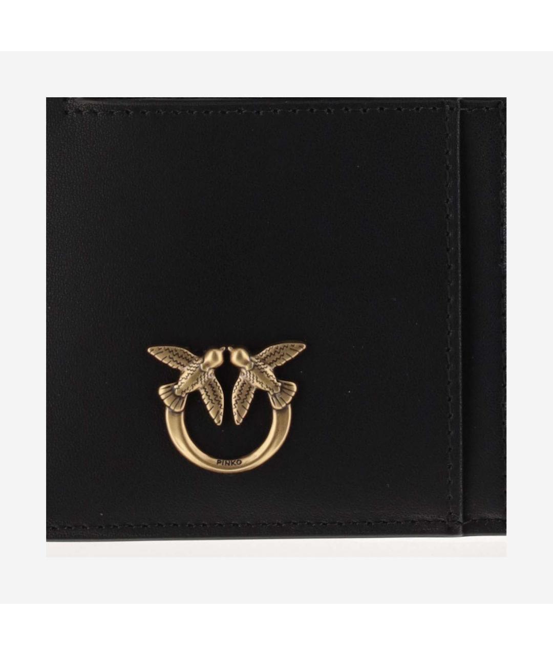 PINKO Черный кожаный кардхолдер, фото 3