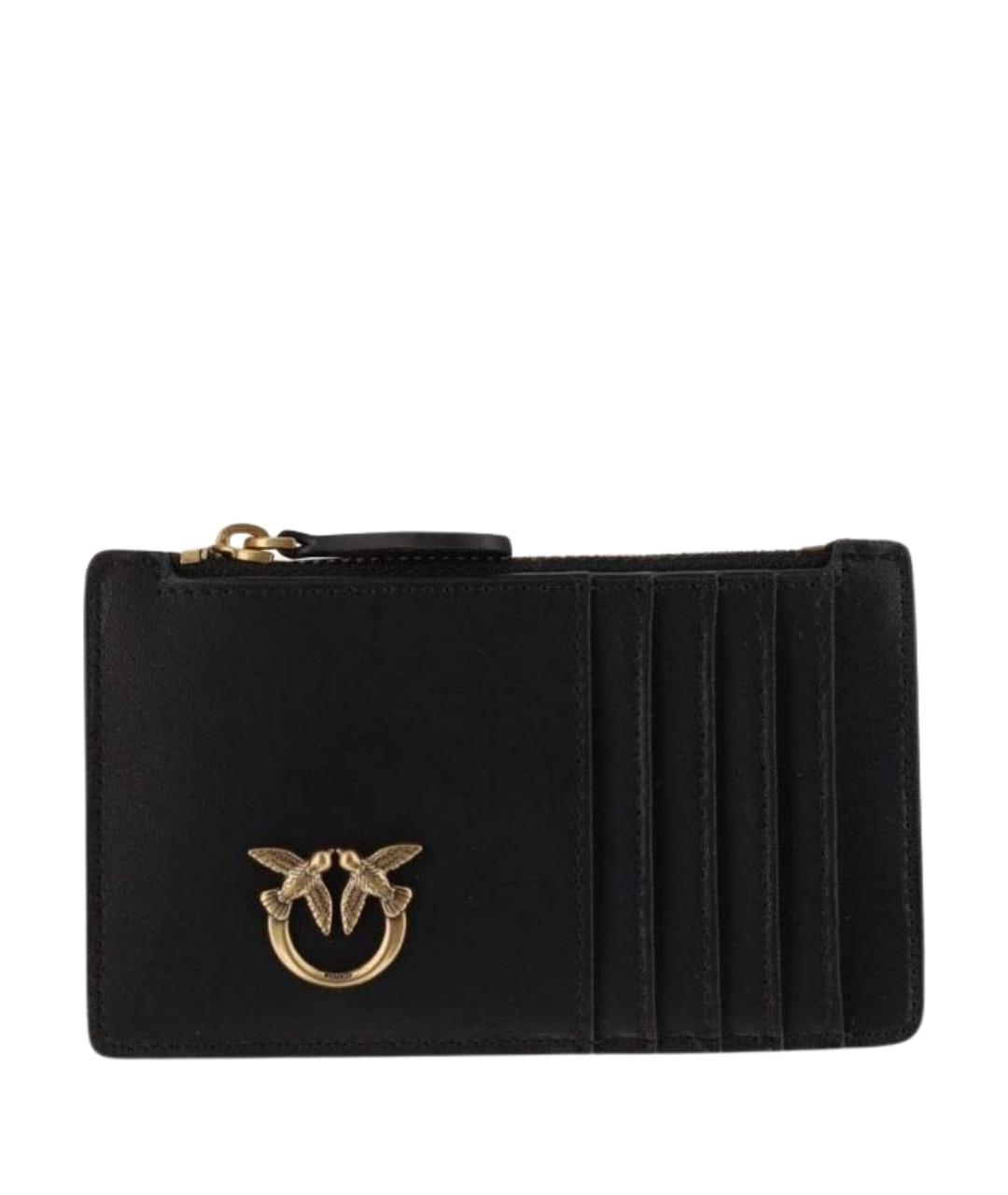 PINKO Черный кожаный кардхолдер, фото 1