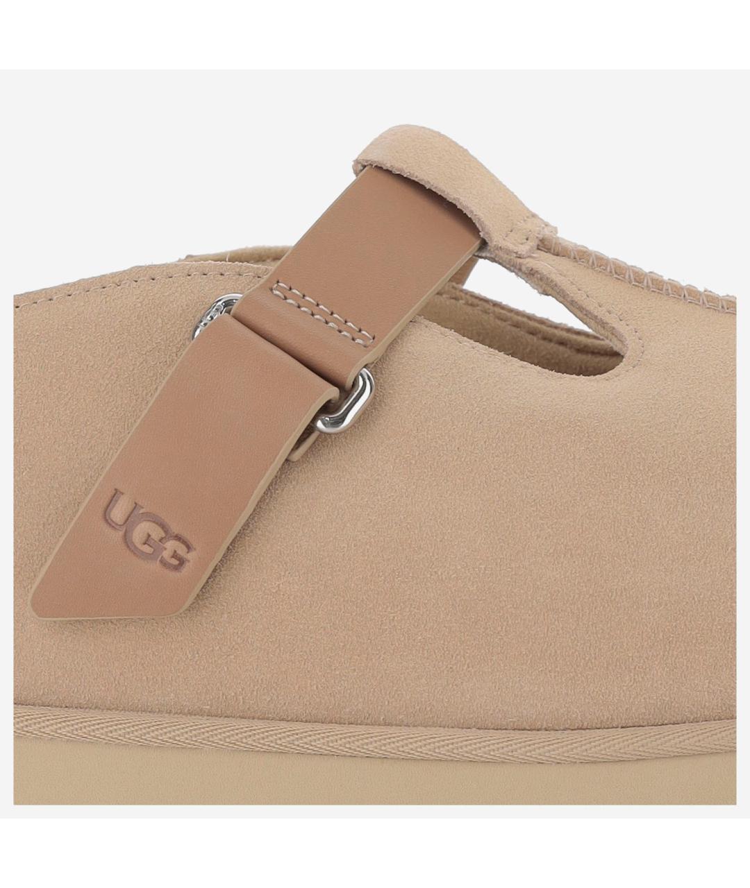 UGG AUSTRALIA Бежевые замшевые сабо, фото 4