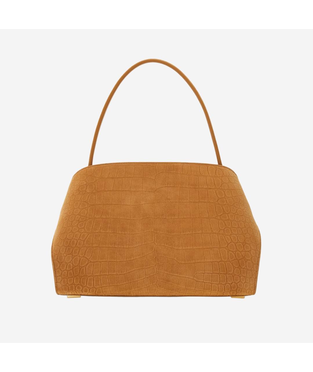 FERRAGAMO Коричневая замшевая сумка тоут, фото 2