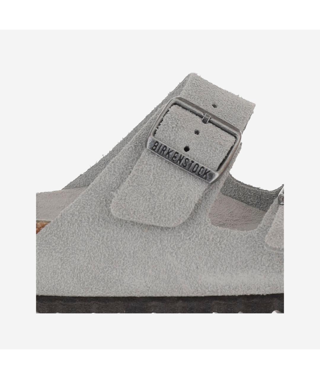 BIRKENSTOCK Серые замшевые сандалии, фото 5