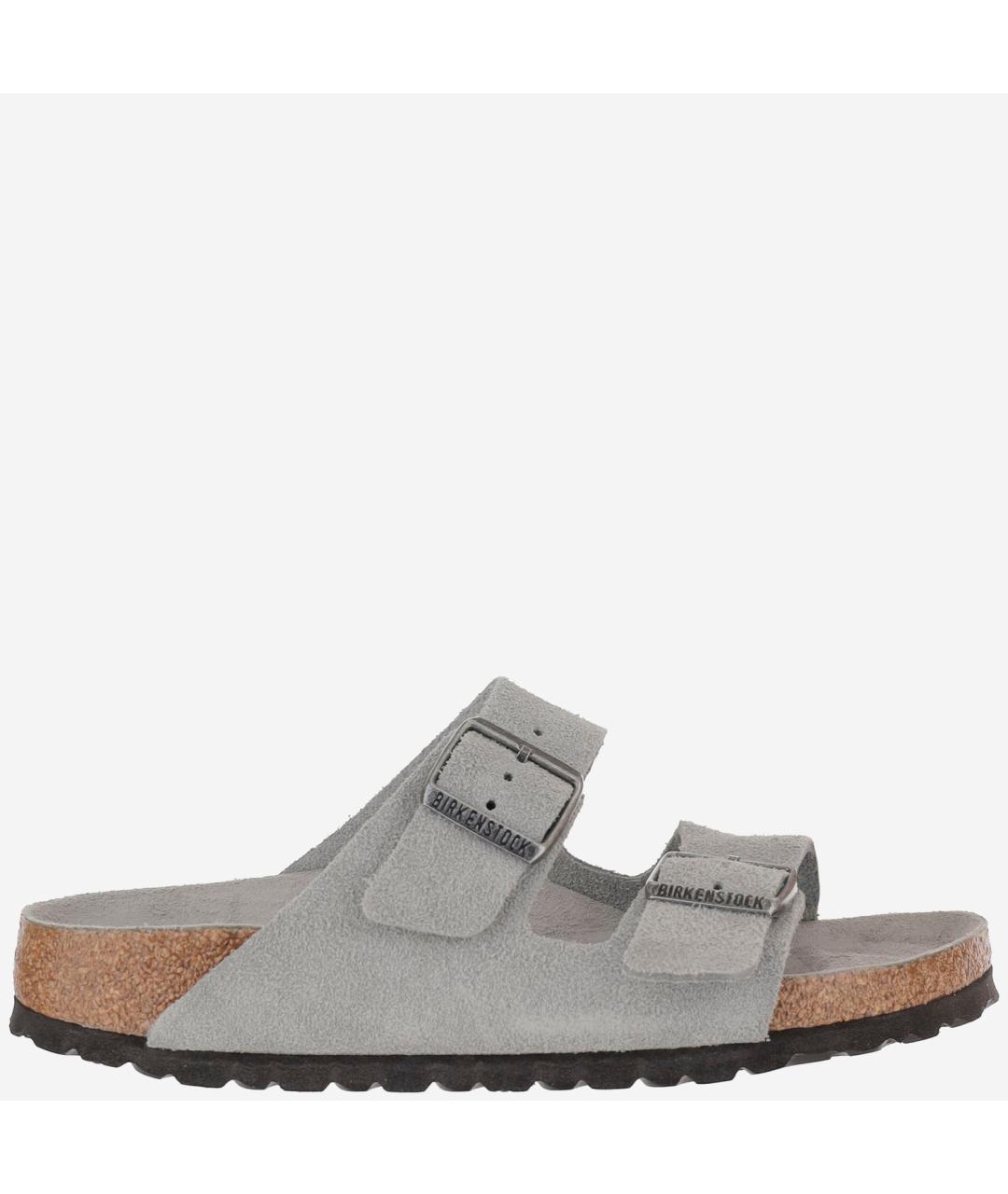 BIRKENSTOCK Серые замшевые сандалии, фото 6