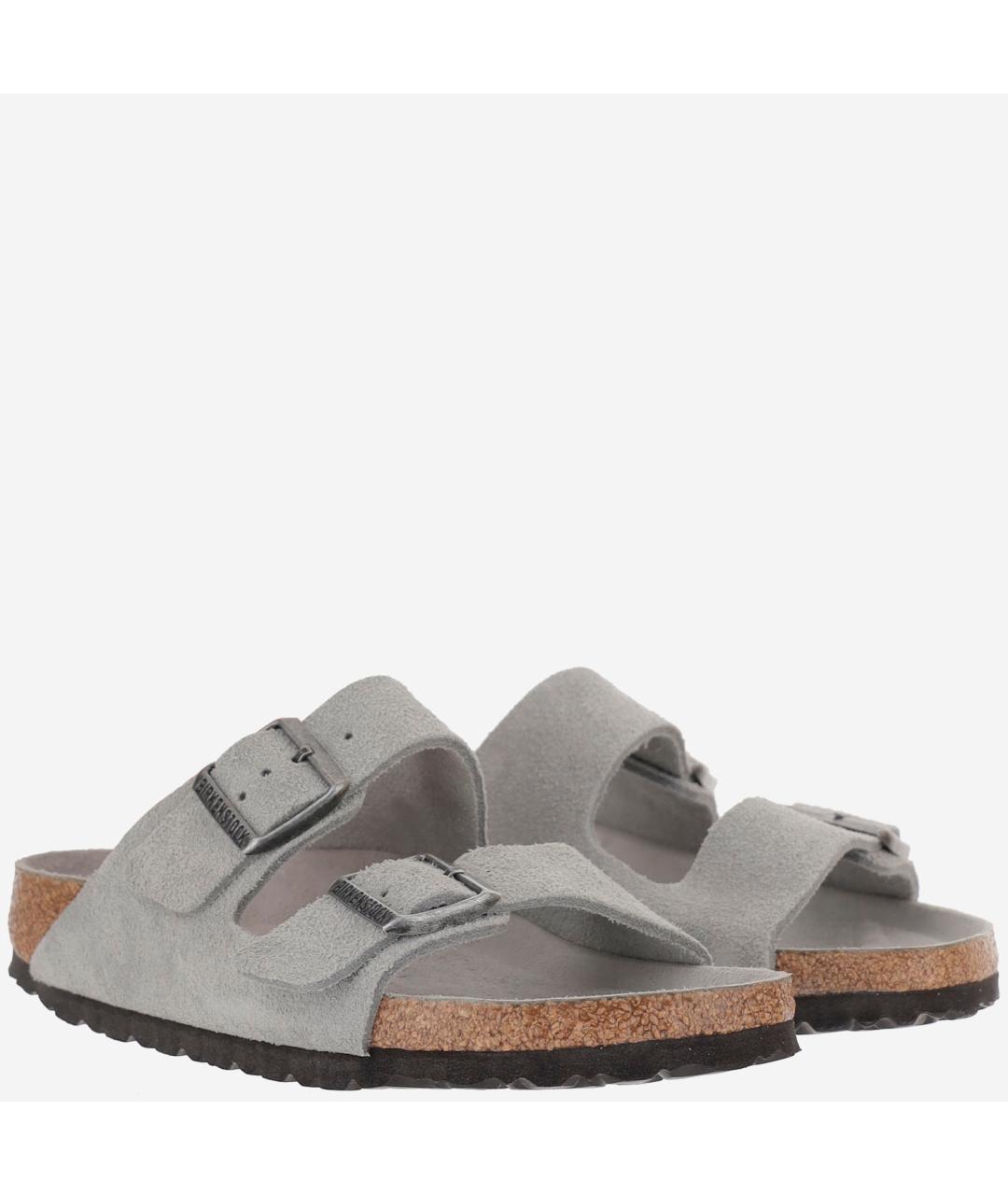 BIRKENSTOCK Серые замшевые сандалии, фото 3