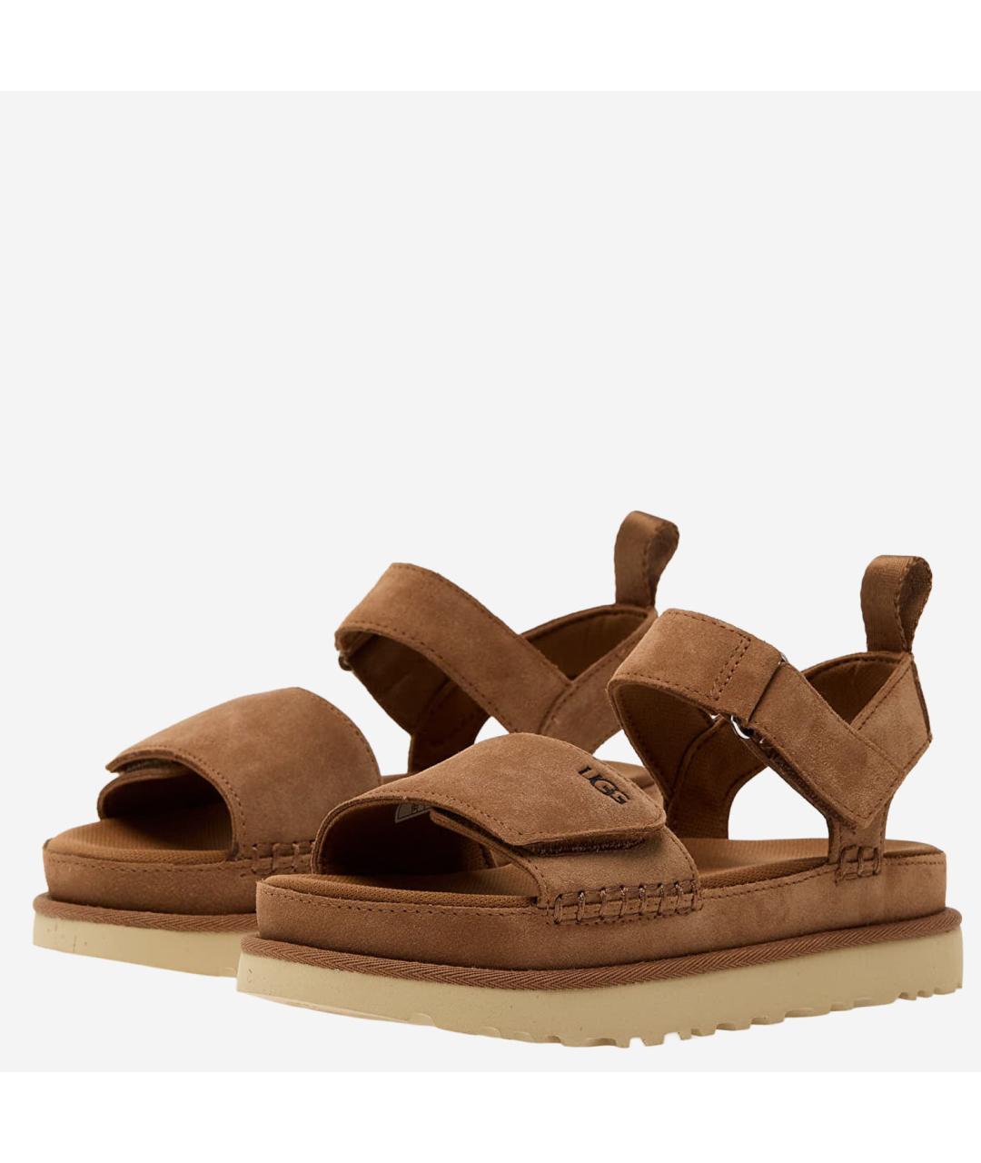 UGG AUSTRALIA Коричневые замшевые босоножки, фото 3