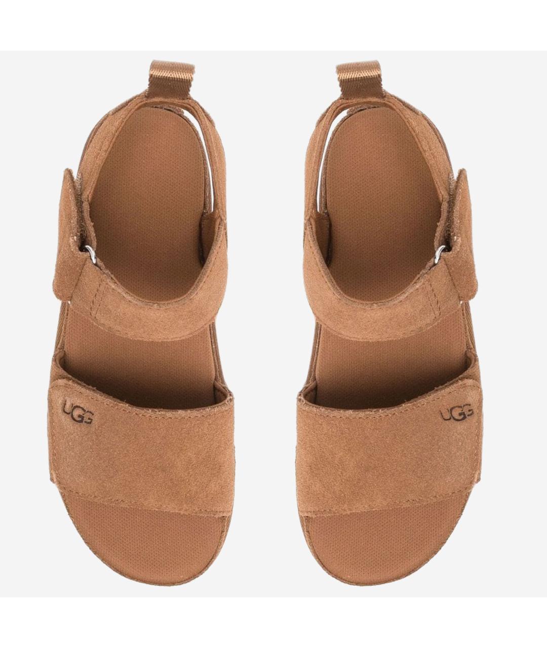 UGG AUSTRALIA Коричневые замшевые босоножки, фото 2