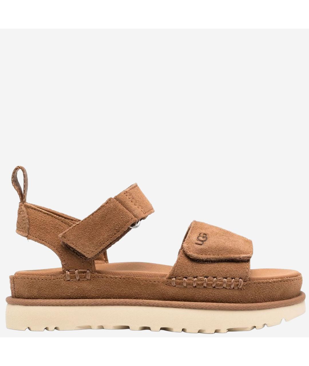 UGG AUSTRALIA Коричневые замшевые босоножки, фото 6