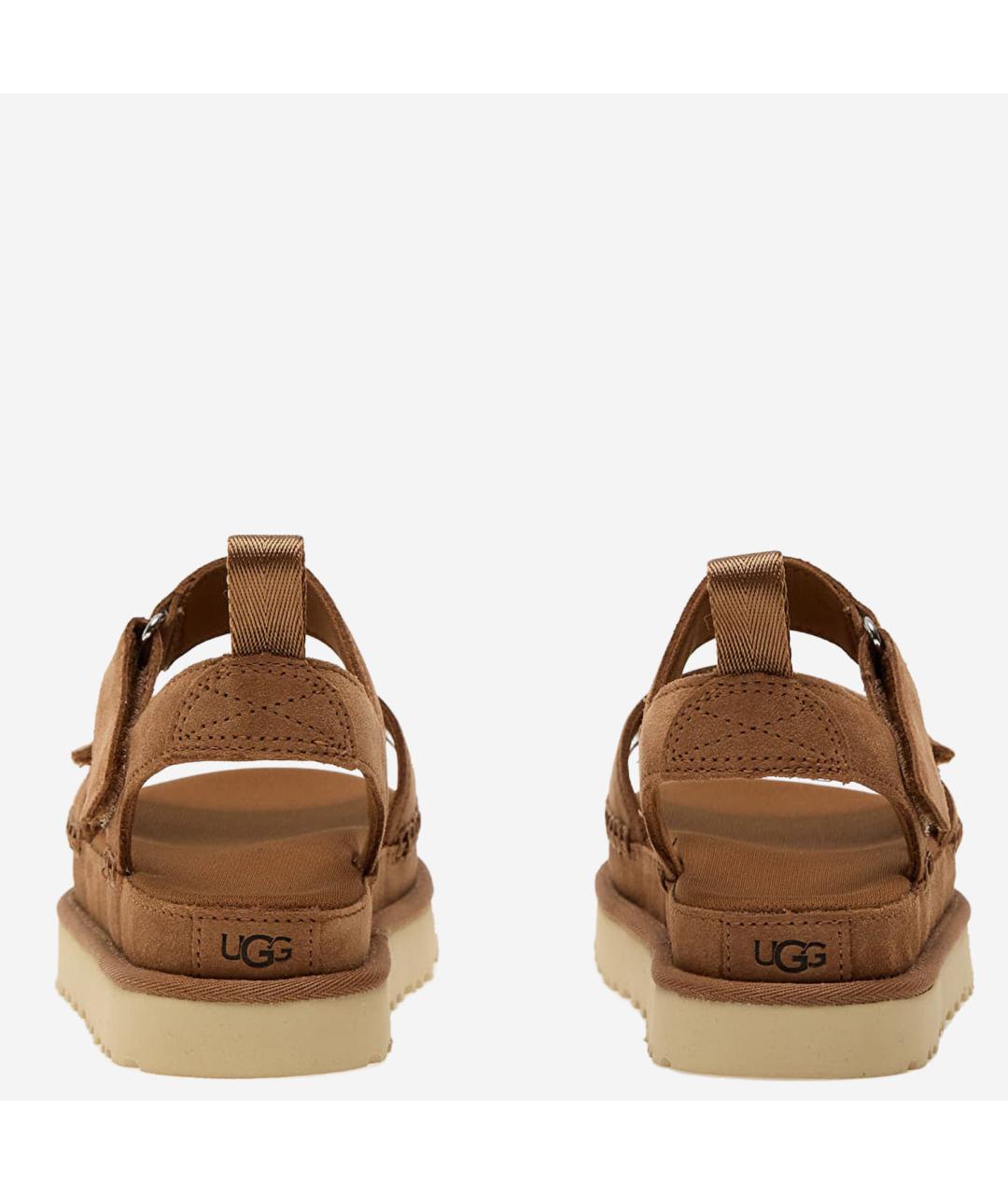 UGG AUSTRALIA Коричневые замшевые босоножки, фото 4