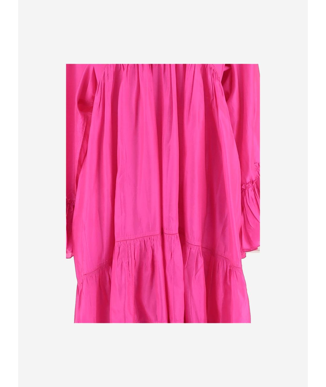 PERO Фуксия шелковое повседневное платье, фото 3