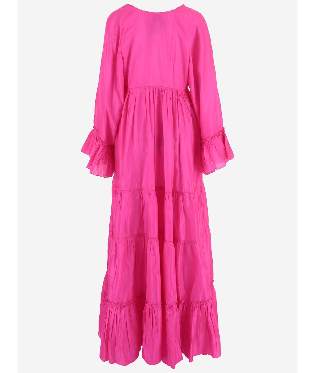 PERO Фуксия шелковое повседневное платье, фото 2