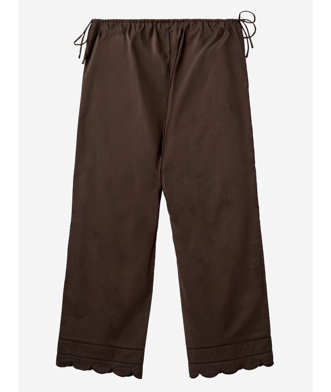 THE GARMENT Коричневые хлопковые прямые брюки, фото 2