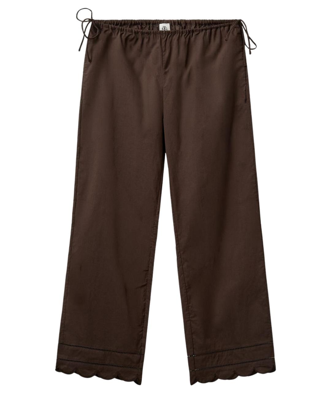 THE GARMENT Коричневые хлопковые прямые брюки, фото 1