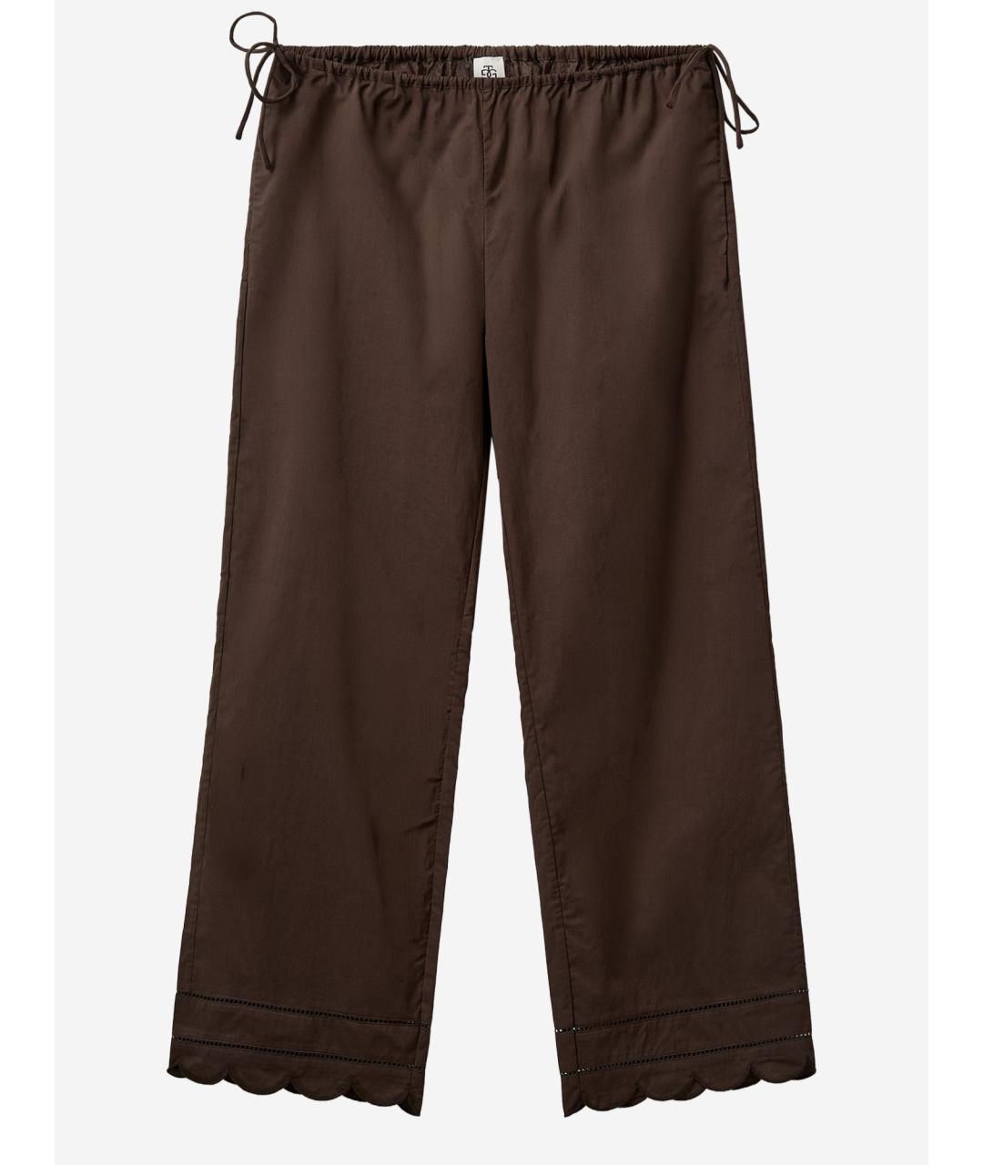 THE GARMENT Коричневые хлопковые прямые брюки, фото 4