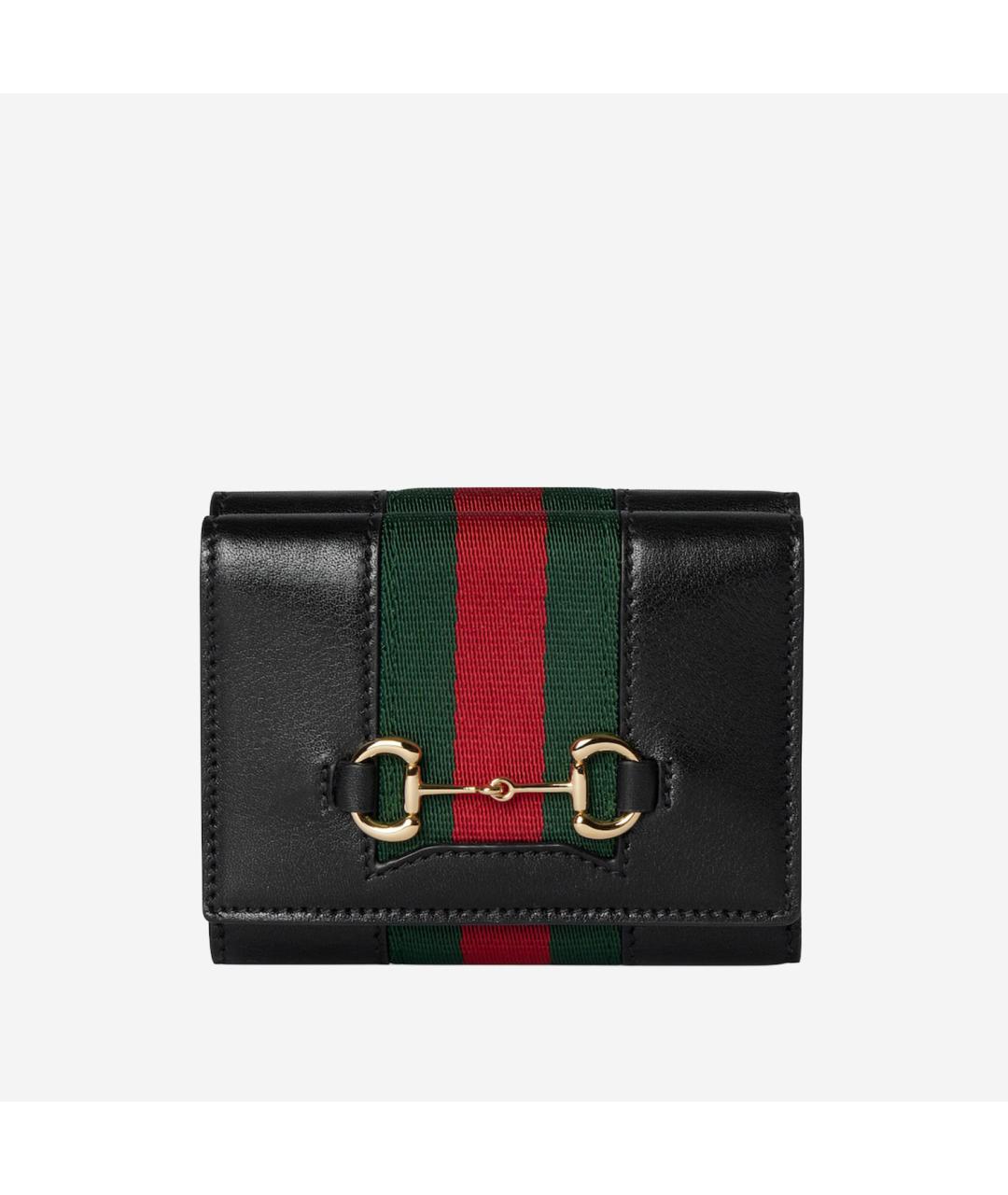 GUCCI Черный кожаный кошелек, фото 5