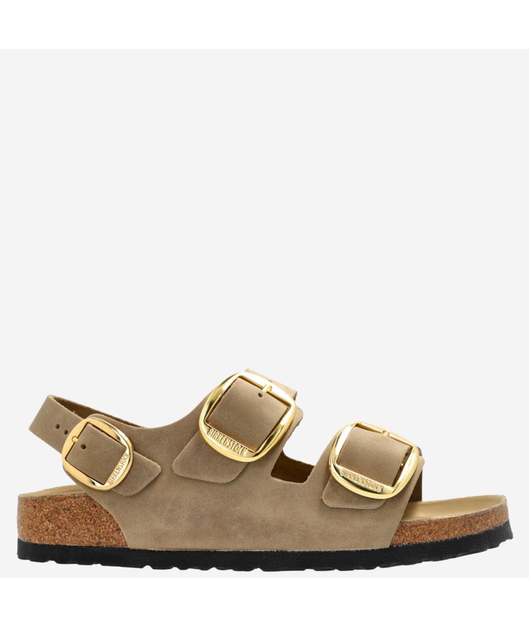 BIRKENSTOCK Бежевые кожаные сандалии, фото 5