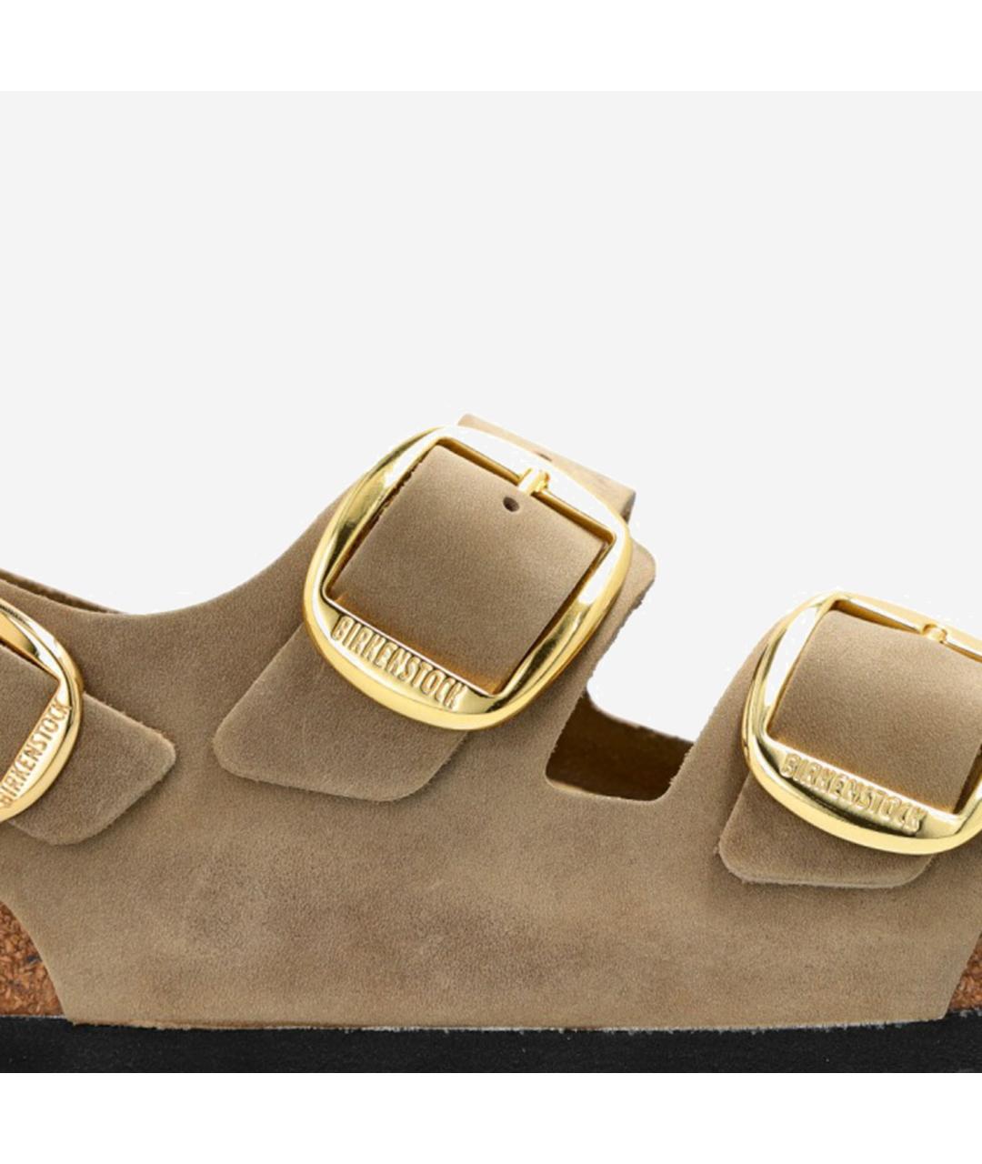 BIRKENSTOCK Бежевые кожаные сандалии, фото 4