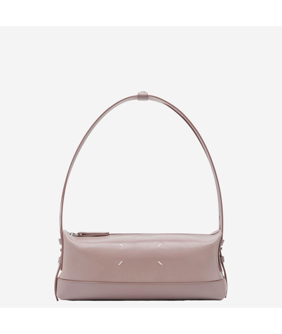 MAISON MARGIELA Розовая кожаная сумка через плечо, фото 3