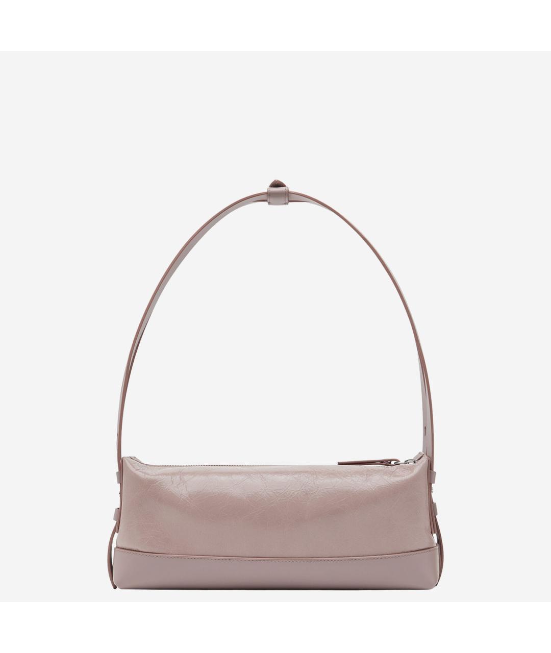 MAISON MARGIELA Розовая кожаная сумка через плечо, фото 5