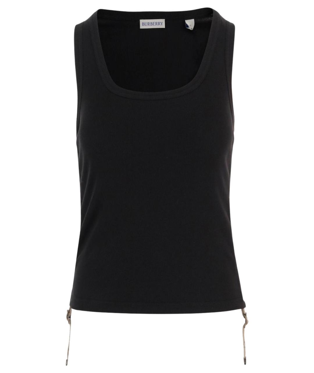 BURBERRY Черная хлопковая майка, фото 1