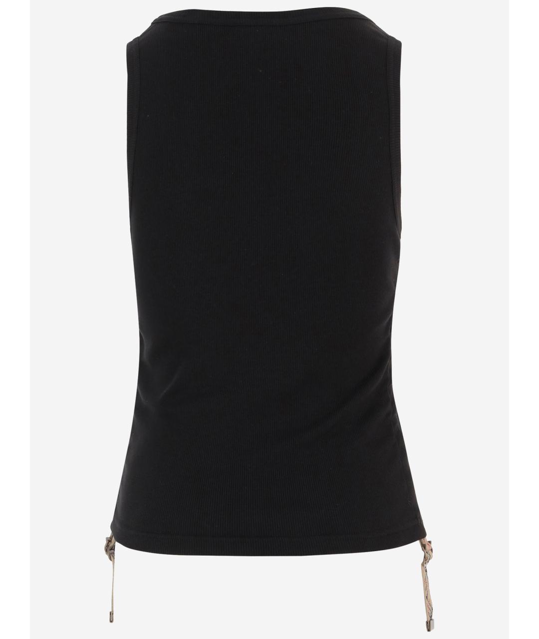 BURBERRY Черная хлопковая майка, фото 3