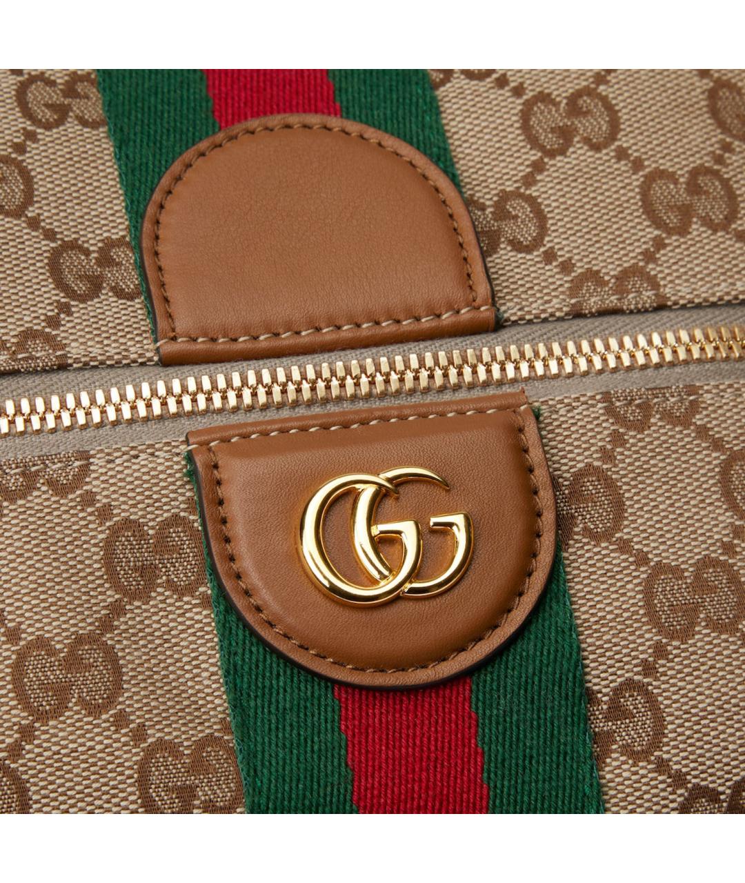 GUCCI Бежевая тканевая сумка через плечо, фото 5