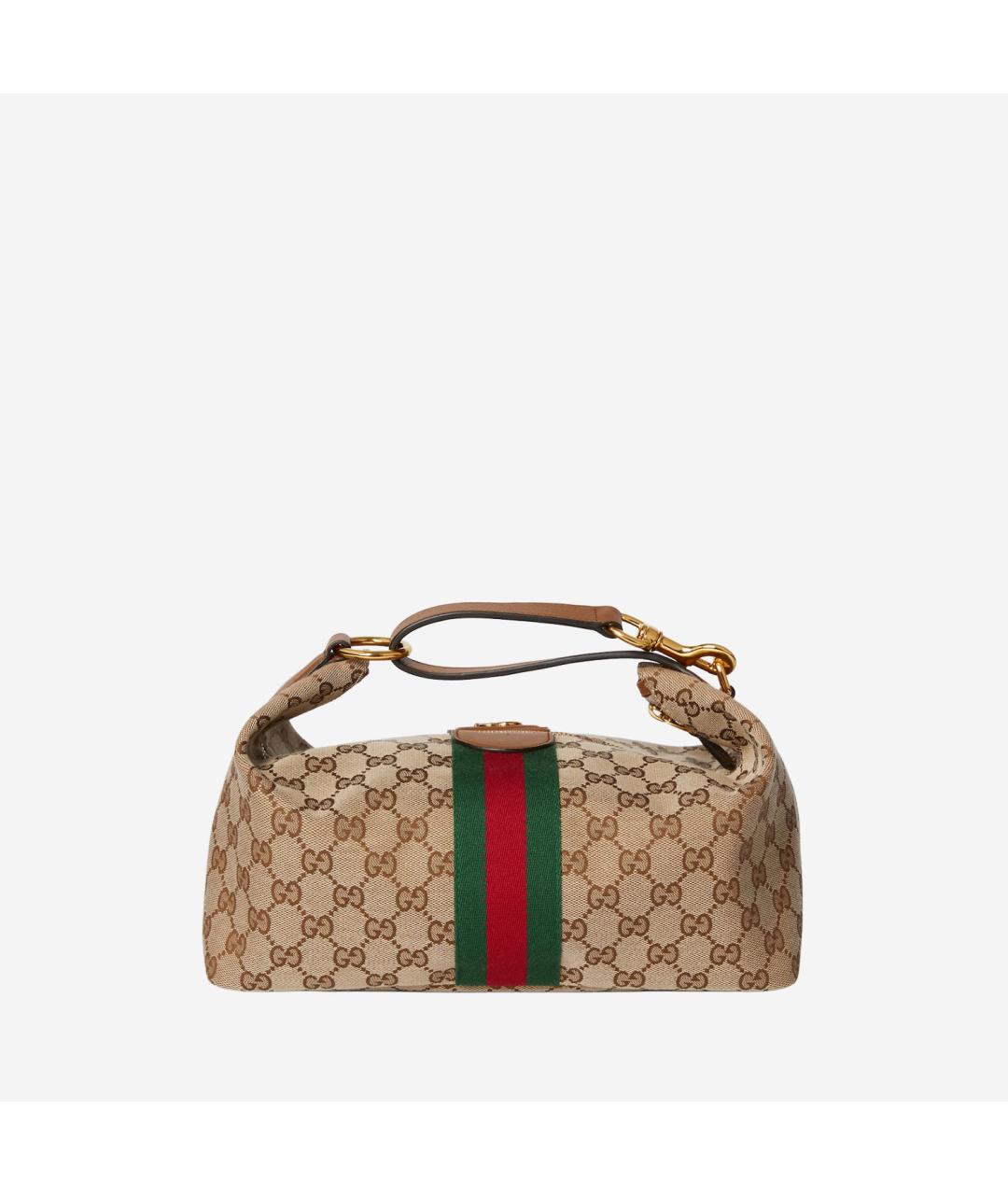 GUCCI Бежевая тканевая сумка через плечо, фото 3