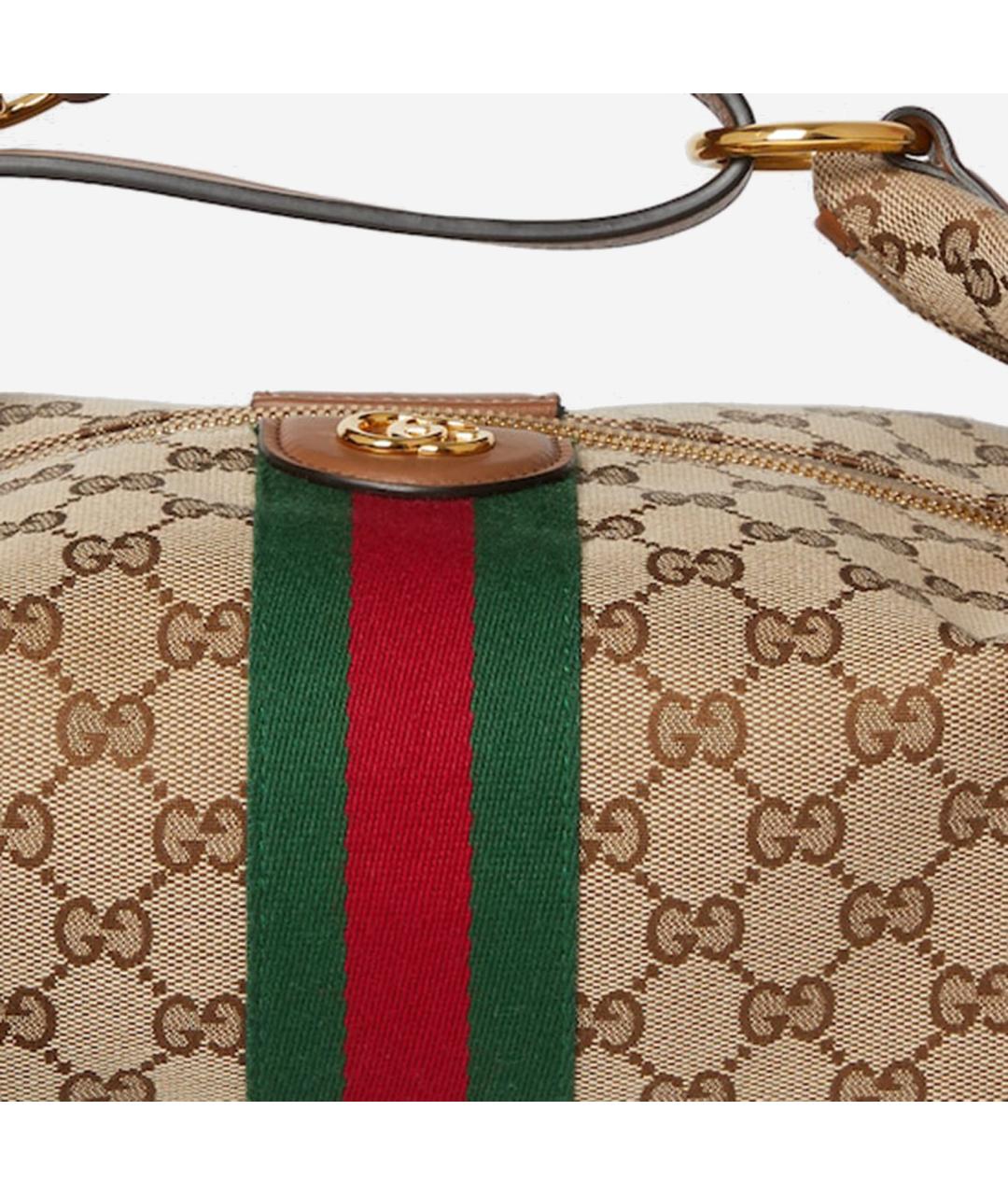 GUCCI Бежевая тканевая сумка через плечо, фото 4