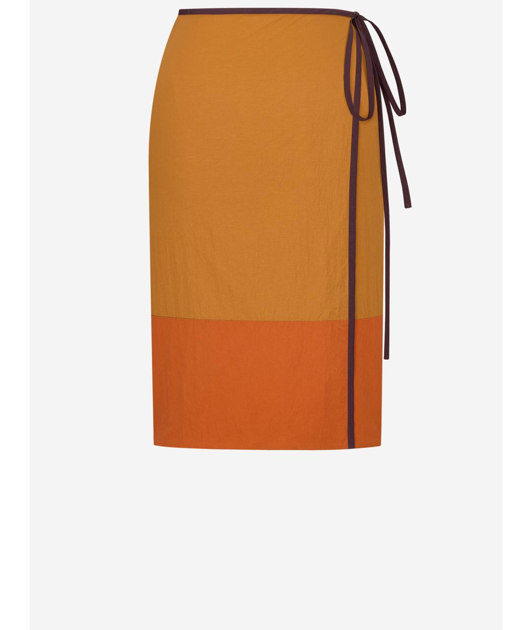 SAINT LAURENT Мульти полиамидовая юбка миди, фото 4