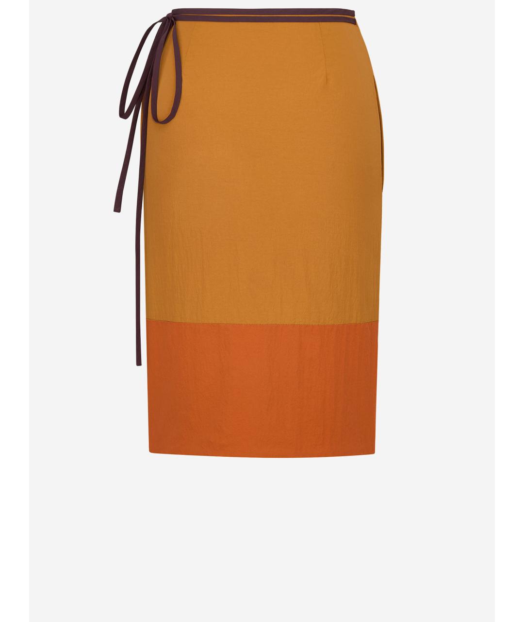 SAINT LAURENT Мульти полиамидовая юбка миди, фото 2