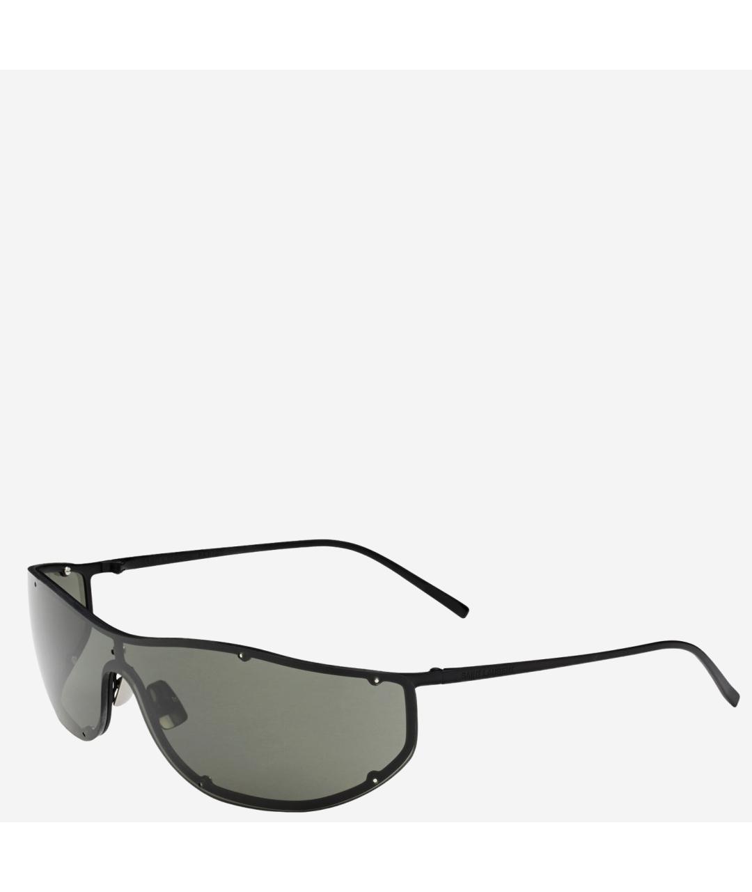 SAINT LAURENT Черные металлические солнцезащитные очки, фото 2