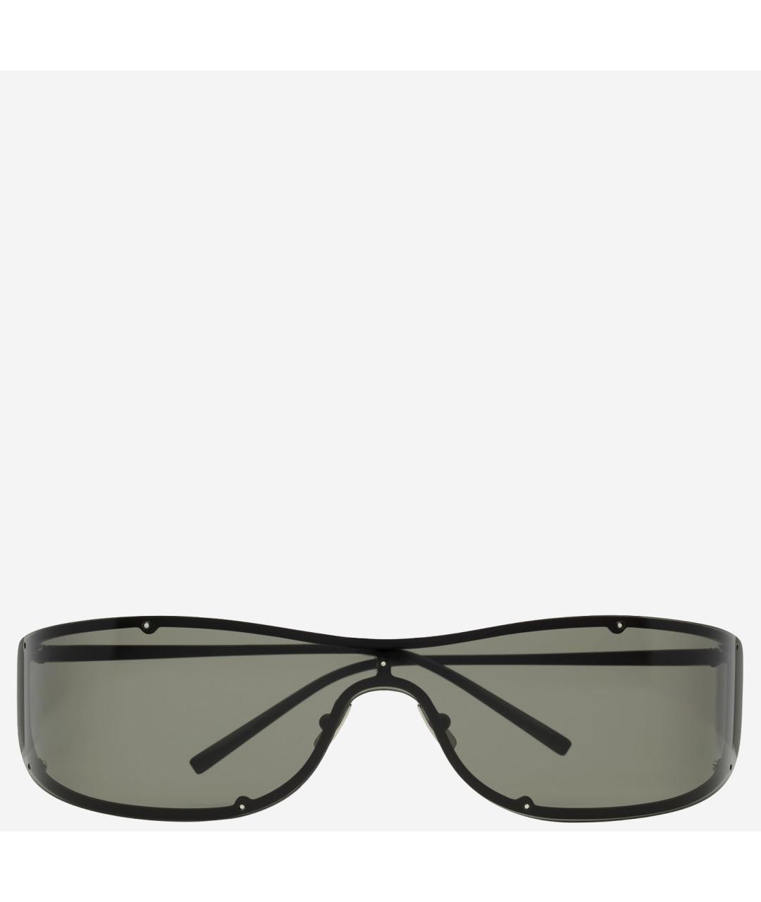 SAINT LAURENT Черные металлические солнцезащитные очки, фото 4