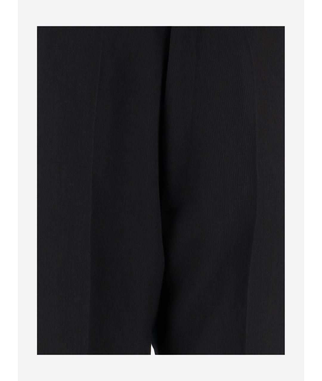 PHOEBE PHILO Черные полиэстеровые прямые брюки, фото 3