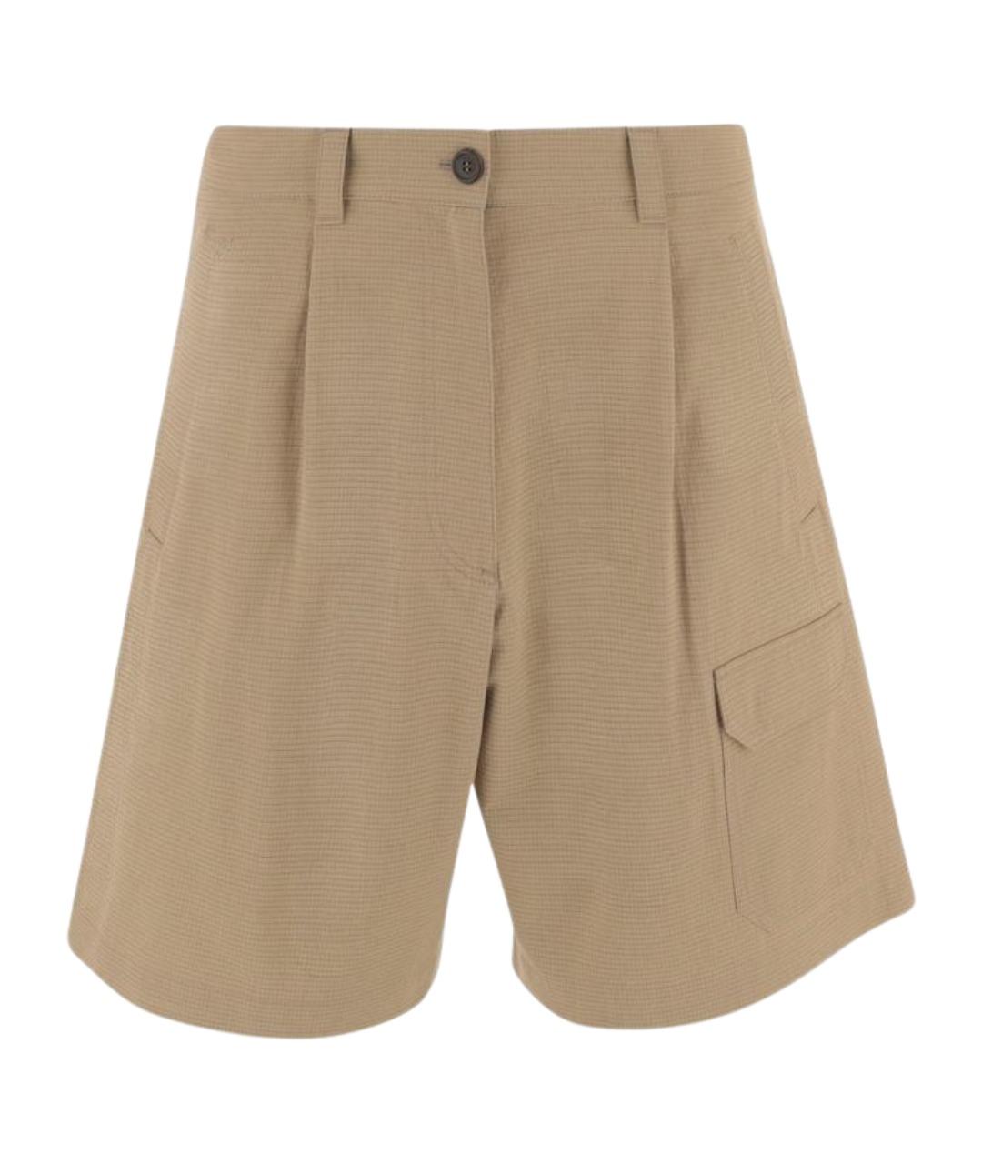 MIU MIU Бежевые хлопковые шорты, фото 1