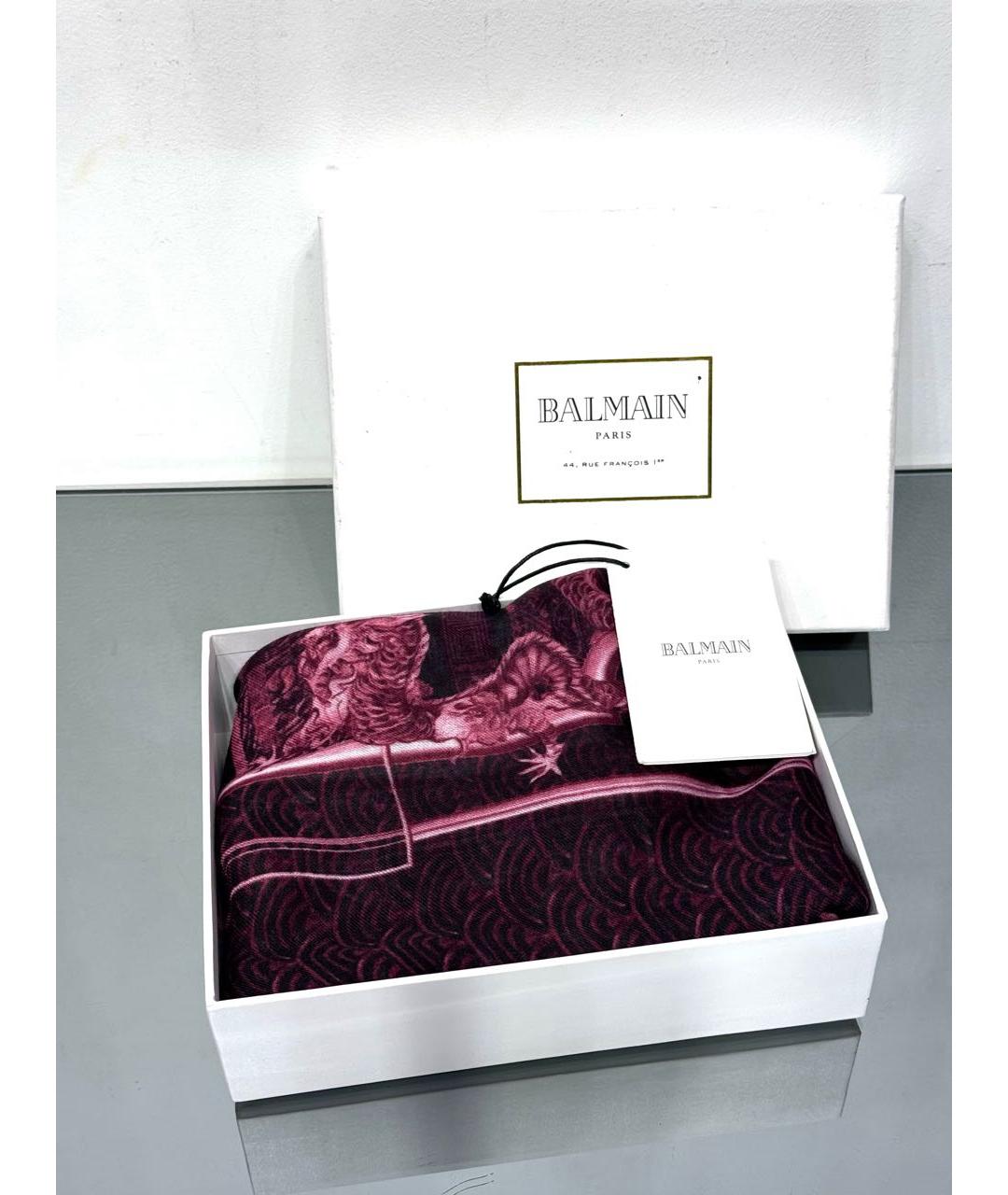 BALMAIN Бордовый платок, фото 4